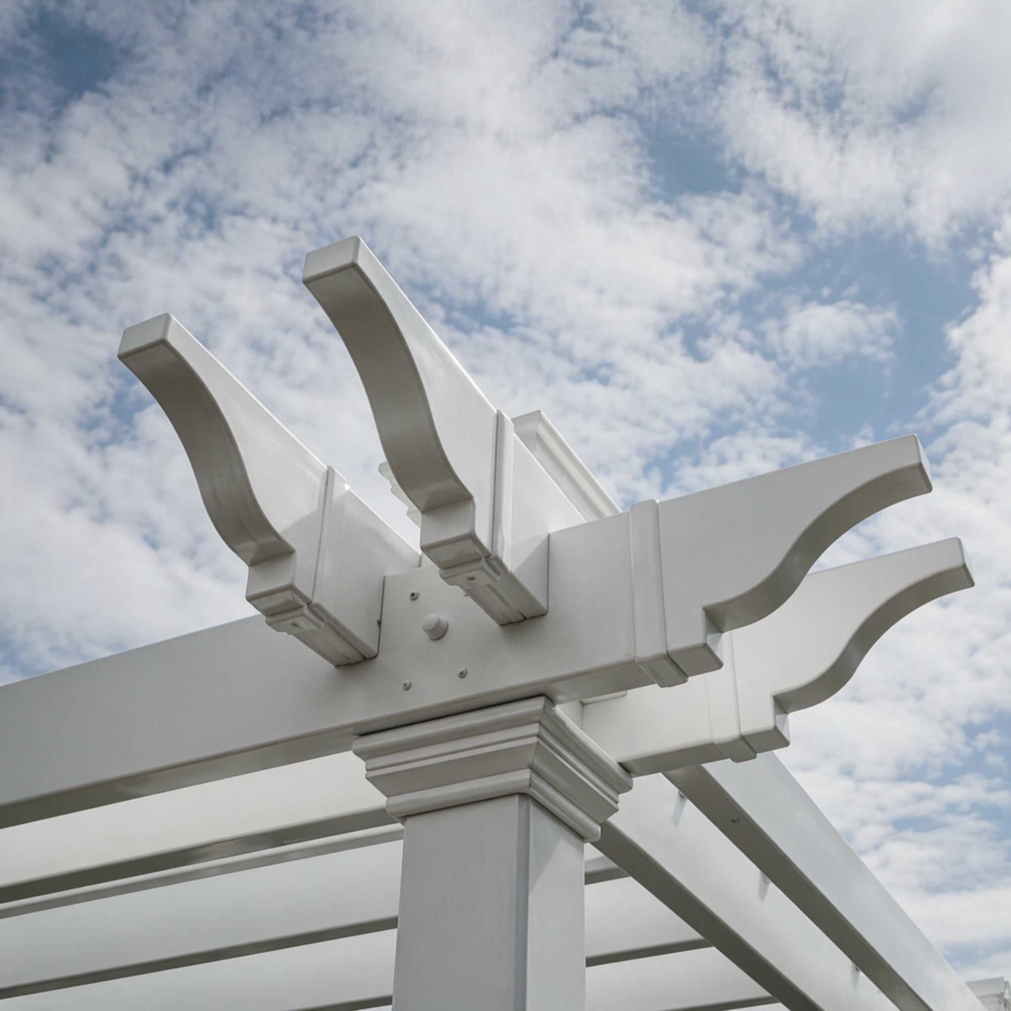 Avalon 10 Ft. X 10 Ft. White Vinyl Louvered Pergola