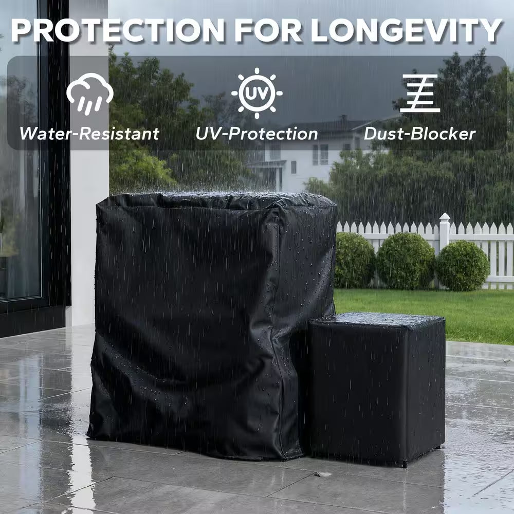 35.4 In. X 40.6 In. Outdoor Fireplace Steel Patio Propane Fire Pit for Gardens with PVC Waterproof Cover